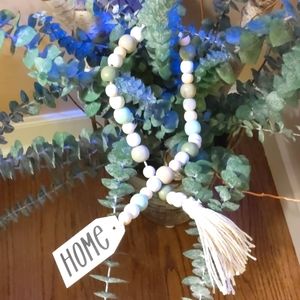 Farmhouse boho beads garland tassel